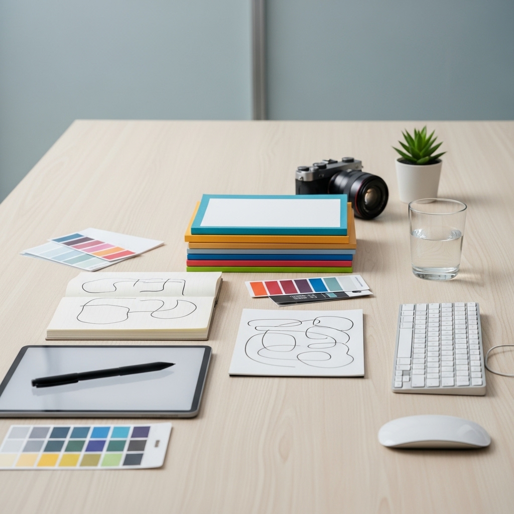 Creative process showing discovery, strategy, design, and launch phases